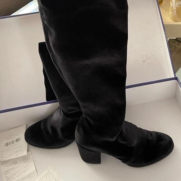 Stuart Weitzman velour over the knee boots - Picture 3 of 4